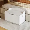 Velká dřevěná úložná truhla - Bílá truhla na ložní prádlo - Náhled obrázku produktu 2