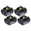 Four black Makita 18V 5.0 Ah Li-Ion batteries are arranged in a two-by-two grid on a white background. Produktbild-Vorschau