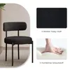 Hawthyhome Chaise de salle à manger(2pcs) Teddy Tissu Rond Voir les images du produit 4