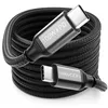 A coiled black USB-C cable with silver connectors. Produktbild-Vorschau
