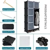 TWOLIIN DIY Regalsystem Kleiderschrank aus Kunststoff Produktbild-Vorschau 5