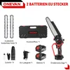 Akku-Kettensäge 8'' mini Kettensäge mit 2x Akkus, 3x Produktbild-Vorschau 5