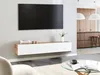 BELIANI TV-Möbel Weiß u. Braun Faserplatte 180 cm Hängend 2 Produktbild-Vorschau 2