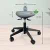 Sgabello attivo Leitz Ergo con rotelle e sedile comfort Anteprima dell’immagine prodotto 4
