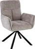 Polsterstuhl - Beige - Schwarz - Webstoff - Metallgestell - Produktbild-Vorschau 1
