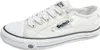 A white canvas sneaker with white laces and a white sole. Produktbild-Vorschau