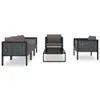 vidaXL 6-tlg. Garten-Lounge-Set mit Auflagen Poly Rattan Produktbild-Vorschau 1