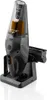 A black and gray cordless handheld vacuum cleaner with an orange filter, shown on its charging dock. Náhled obrázku produktu
