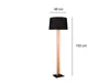 Dimmbare LED Stehlampe H: 150cm mit Holz und Produktbild-Vorschau 4
