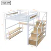 Flieks Etagenbett Metallbett 140x200cm mit Schreibtisch und Produktbild-Vorschau 4