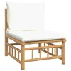 vidaXL 2-tlg. Garten-Lounge-Set mit Cremeweißen Kissen Produktbild-Vorschau 8
