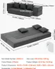 Schlafsofa Klappsofa 3 in 1 Faltbare Couch mit 3 Kissen Produktbild-Vorschau 7