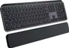 A Logitech keyboard and wrist rest are shown against a white background. Produktbild-Vorschau