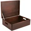 Creative Deco XL Bruine Houten Doos met Deksel Opbergdoos, Productafbeelding-voorbeeld 1