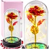 Rosa Eterna En Vidrio Cúpula De Cristal Iluminación Led Vista previa de la imagen del producto 1