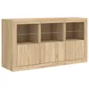 Sideboard mit LED-Leuchten Sonoma-Eiche 123x37x67 cm Produktbild-Vorschau 5