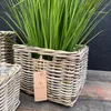 Cesto contenitore in rattan set 3 pezzi quadrato Kubu Anteprima dell’immagine prodotto 6