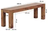 Sitzbank Landhaus-Stil_ Massivholz_ Akazie/Sheesham_ 160/180x45 cm_ 200/250 kg Belastung_ handgefertigt - KADIMA DESIGN_Farbe_ Braun_ Größe_ 160x35x45 cm_#sku_BARWL1.323# Produktbild-Vorschau