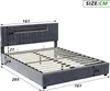 Fortuna Lai Hydraulisches Polsterbett 160x200cm mit LED und Produktbild-Vorschau 7