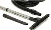 Vacuum cleaner attachments including a hose, extension tube, crevice tool, and floor brush are laid out on a white background. Podgląd zdjęcia produktu
