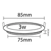 3W LED inbouwspot, neutrale wit (4200K), 160 lumen, ronde Productafbeelding-voorbeeld 3