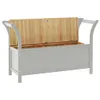 vidaXL Sitzbank Grau 107x45x75,5 cm Massivholz Tanne -  Produktbild-Vorschau 12