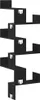 A black corner shelf unit is shown against a white background. Náhled obrázku produktu