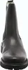 A front view of a black leather Chelsea boot with a thick sole. Produktbild-Vorschau