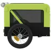vidaXL Cani da Rimorchio per Biciclette Verde e Nero Anteprima dell’immagine prodotto 7