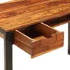 vidaXL Stôl 110 x 55 x 78 cm masívne drevo akácie a oceľ Náhľad obrázku produktu 6