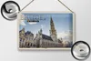 Blechschild Reise 30x20cm Brüssel Belgien Rathaus Wolken Produktbild-Vorschau 2