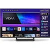 A marketing image of a 32-inch smart TV, displaying its interface with various app icons and featured content. Produktbild-Vorschau