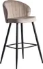 Chaise de bar velours beige tabouret avec dossier Voir les images du produit 6