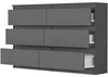 Komoda 120 cm 6 zásuvek skříňka FRAMIRE R-120 antracit Náhled obrázku produktu 7
