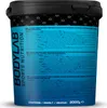 A close-up of a large blue and black plastic tub of protein powder. Produktbild-Vorschau
