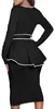 Elegantes Schößchen-Kleid für Damen, Knielang, Vintage, Produktbild-Vorschau 2