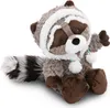 A plush toy raccoon sitting on a white background. Podgląd zdjęcia produktu
