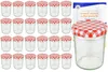 25er Set Sturzglas 230 ml HOCH To 66 rot karierter Deckel Produktbild-Vorschau 1