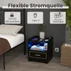 2er Set Nachttisch mit LED-Leuchte, 1 USB & TypeC-Anschluss Produktbild-Vorschau 5
