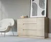 Komoda, dub Sonoma, 120 x 39 x 78 cm, 2 dvířka, 3 zásuvky Náhled obrázku produktu 2