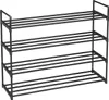 Schuhregal - 4 Ebenen - Metall - 92x73x30 cm - schwarz Produktbild-Vorschau 1