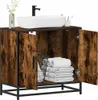 vidaXL Waschbeckenunterschrank Räuchereiche 65x33x60 cm Produktbild-Vorschau 2