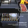 Kohlegrill, Grillwagen, 2 Grillflächen, 2 Räder, Griffe, Produktbild-Vorschau 6