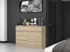 Komoda Malwa M8 140 cm z 8 szufladami w kolorze sonoma Produktbild-Vorschau 8