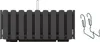 Prosperplast Balkonpflanzenhalter BOARDEE FENCE W Anthrazit Produktbild-Vorschau 6
