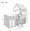 Flieks Etagenbett 90x200cm mit Regal, Kinderbett Hausbett Produktbild-Vorschau 7