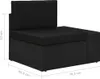 vidaXL 3-tlg. Garten-Lounge-Set Poly Rattan Schwarz Produktbild-Vorschau 7