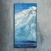 Dekor Leinwand Uhr Wandbilder 30x60 Malerei Abstrakte Berg Produktbild-Vorschau 2