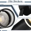 ZMH LED stropní světlo černé 6 plamenů stropní svítidlo Náhled obrázku produktu 5
