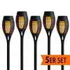5er Set Solar Gartenfackel mit Flammeneffekt | 4 in 1 Produktbild-Vorschau 2